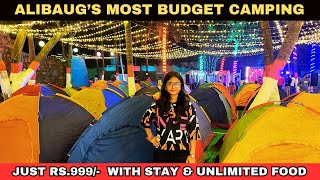 Best Beach Side Camping  Unlimited Food  Alibag Beach Camping  Best Camping Near Mumbai Revdanda [upl. by Amelus]