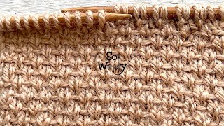 How to knit the Woven stitch pattern four rows only  So Woolly [upl. by Worl]