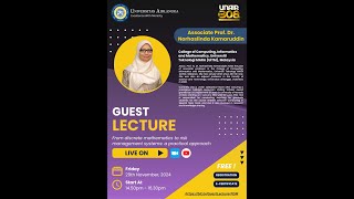 Guest Lecture  From Discrete Mathematics to Risk Management Systems a Practical Approach [upl. by Ysiad]