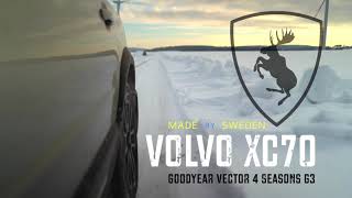 Volvo XC70 on snow Allseason tires [upl. by Arraeit678]