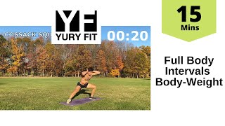 15 min Full Body Interval Training BodyWeight [upl. by Sisson]