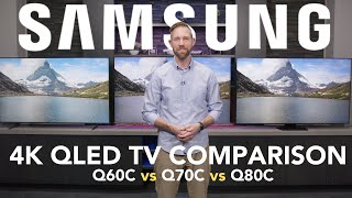 Samsung 4K QLED Comparison 2023 Q60C vs Q70C vs Q80C [upl. by Irovi]