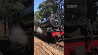 Give Em Hell 7f 53809 at the Sheringham 1940s weekend train railway steamengine steamtrain [upl. by Chappie]