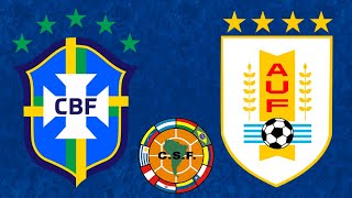 BRASIL VS URUGUAY  FECHA 12 ELIMINATORIAS SUDAMERICANAS 2026 [upl. by Kolosick]