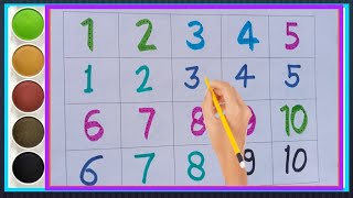 1 to 15 numbers counting for kids and toddlers colours name preschool learning vedios [upl. by Elpmet591]