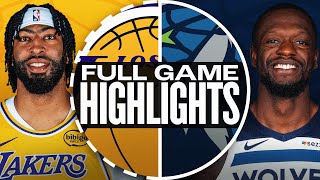 LAKERS at TIMBERWOLVES  FULL GAME HIGHLIGHTS  December 13 2024 [upl. by Sirromed293]