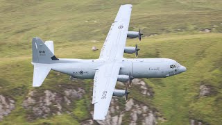 🇨🇦RCAF CC130J KEEPS IT LOW THROUGH THE MACH LOOP [upl. by Eedyaj279]