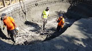 Shotcrete pool construction timelapse [upl. by Falcone]