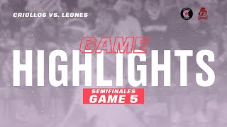 2024 SEMIFINALES BSN GAME 5 Criollos de Caguas vs Leones de Ponce Highlights 09082024 [upl. by Mountfort233]