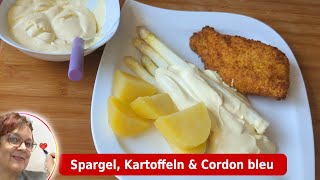 😋 Spargel Kartoffeln mit Cordon bleu amp Sauce Hollandaise  Heißluftfritteuse Ninja Speedi deutsch [upl. by Anivle311]