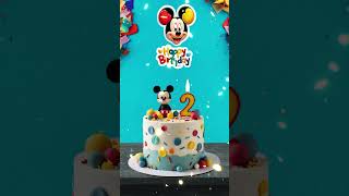 Happy 2nd Birthday happybirthdaysong mickeymouse [upl. by Warms]