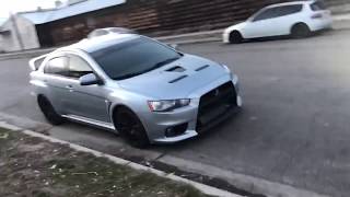 Evo X HampR Lowering Springs  Before and After [upl. by Ingvar]