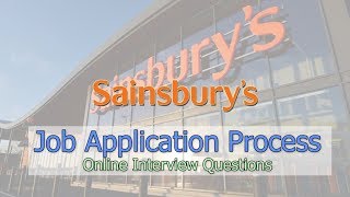 Sainsburys Job Application Process  Interview Questions 2022 [upl. by Ebsen]