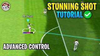 How To Perform Stunning Shot  Advanced Control Tutorial  eFootball 2023 Mobile [upl. by Neelyad]