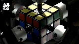 Robot breaks Guinness World Record for solving Rubik’s Cube — 10 times faster than any human [upl. by Elatnahc]