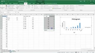 Use Excel 2016 to make Frequency distribution and Histogram for quantitative data [upl. by Gifferd210]