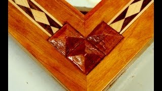 Woodworking  How to Inlay Wood Pyramids [upl. by Elsworth]