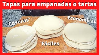 🟢 Masa para TAPAS de EMPANADAS 🥐 o TARTAS Casera y Fácil 👈👈 [upl. by Ramad674]