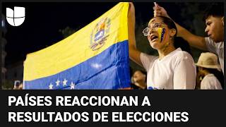 Estos son los países que han aceptado y rechazado los resultados de las elecciones en Venezuela [upl. by Enyrehtak573]