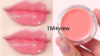 Homemade lip balm for natural pink lip💋💫🌸 lipgloss lipbalm lipcare remedies 1million [upl. by Gino21]