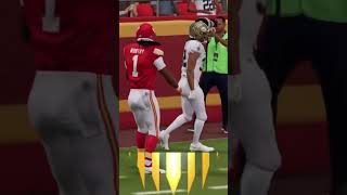 Mahomes hits worthy for a 12 yard TD nfl madden chiefs xavierworthy shorts [upl. by Anrev]