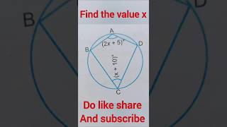 Find the value of x in cyclic quadrilateral 🎯 [upl. by Uwkuhceki]