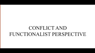 Conflict and Functionalist Perspective Ncert UPSC Sociology Optional [upl. by Imoyik]