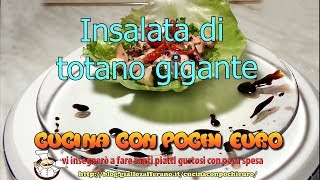 🍽 INSALATA DI TOTANO GIGANTE 🦑 CON MENO DI 4€ 💶 PER 3 PERSONE 👨‍👨‍👦 [upl. by Aivizt]