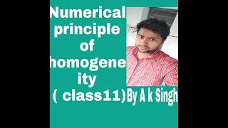 Properties of principle of Homogeneity Numericals based on principle of Homogeneity [upl. by Porta]