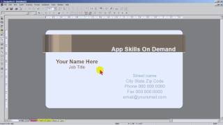 Avery Design Pro Lesson 15  use a template for a quick doublesided business card [upl. by Firehs71]