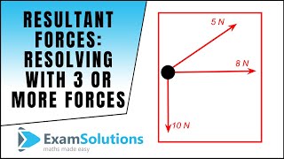 Resultant Forces  Resolving method for 3 or more forces  ExamSolutions [upl. by Eduard]