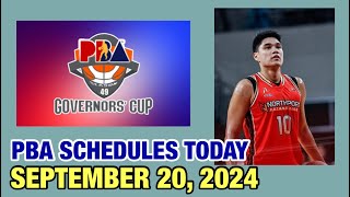 PBA SCHEDULES TODAY SEPTEMBER 20 2024  PBA GOVERNORS’ CUP 20242025  PBA SEASON 49 [upl. by Aseek40]