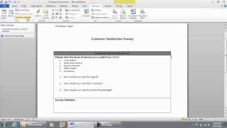 Setup VB Developers Tab  Functional Checklist Survey in Microsoft Word 2010 part 4 of 9 [upl. by Asirrac483]