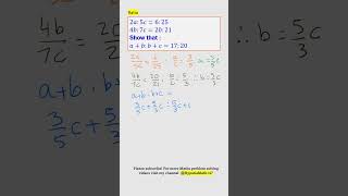 Ratio  GCSE Higher Maths gcsemaths gcsemathsrevision mathematics igcsemath [upl. by Sivra]