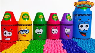 Best Toy Learning Video for Toddlers and Kids Learn Colors with Surprise Crayons [upl. by Hara]