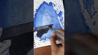 Night Painting idea art drawing painting youtubeshorts [upl. by Broome638]