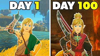 I Played 100 Days of Zelda Tears of the Kingdom [upl. by Ahsiekel]