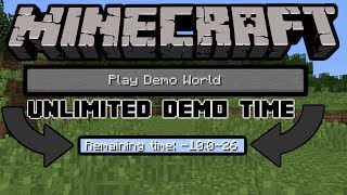 How To Get an Unlimited Time on The Minecraft Demo [upl. by Oshinski]