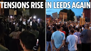 Hundreds descend on riot scarred streets of Leeds AGAIN as parents told to keep kids inside [upl. by Haraj]