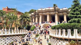 Park Güell  BarcelonaCataloniaSpain designed by Antoni Gaudí [upl. by Hambley614]