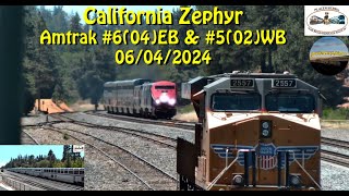 Amtrak California Zephyr A604  A502  06042024 [upl. by Aihsila]