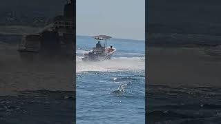 BOAT SPEEDING AND WAVE JUMPING FUN IN THE FLORIDA BOAT INLET – VENICE FLORIDA JETTY ACTION [upl. by Damle]