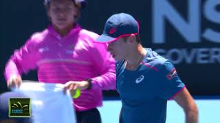 Alex de Minaur v Gilles Simon match highlights SF  Sydney International 2019 [upl. by Tra]