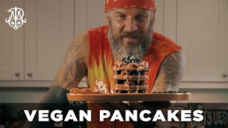 🥞 PRITCHARDS HEALTHY VEGAN PANCAKES  Pritchards Proper Vegan Cookin [upl. by Samoht]