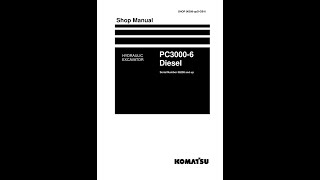 Komatsu PC30006 Diesel 06208 amp Up  06208upDGB0 Service manual [upl. by Nodnab]