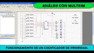 FUNCIONAMIENTO DE UN CODIFICADOR DE PRIORIDAD  ANÁLISIS CON MULTISIM [upl. by Attegroeg]