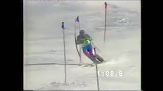 Alberto Tomba slalom in slow motion alpine skiing [upl. by Vijnas78]