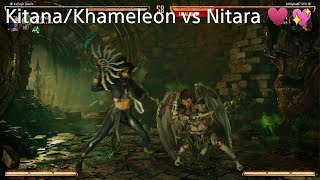 Mortal Kombat 1 KitanaKhameleon vs Nitara 💖💕🔥 [upl. by Sparke408]