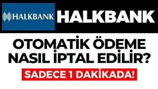 Halkbank Otomatik Ödeme Nasıl İptal Edilir Halkbank Otomatik Ödeme İptali Nasıl Yapılır  GÜNCEL [upl. by Dorrej]