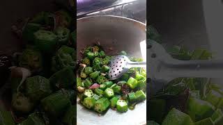 Bendakaya fry recipe 😀😀 short video [upl. by Aisaim719]